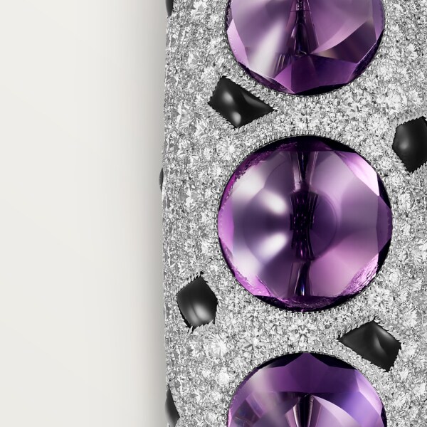 Clash [Un]limited手镯 白金，缟玛瑙，紫水晶，钻石